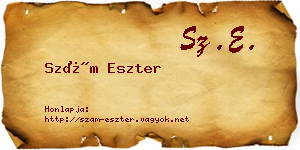 Szám Eszter névjegykártya